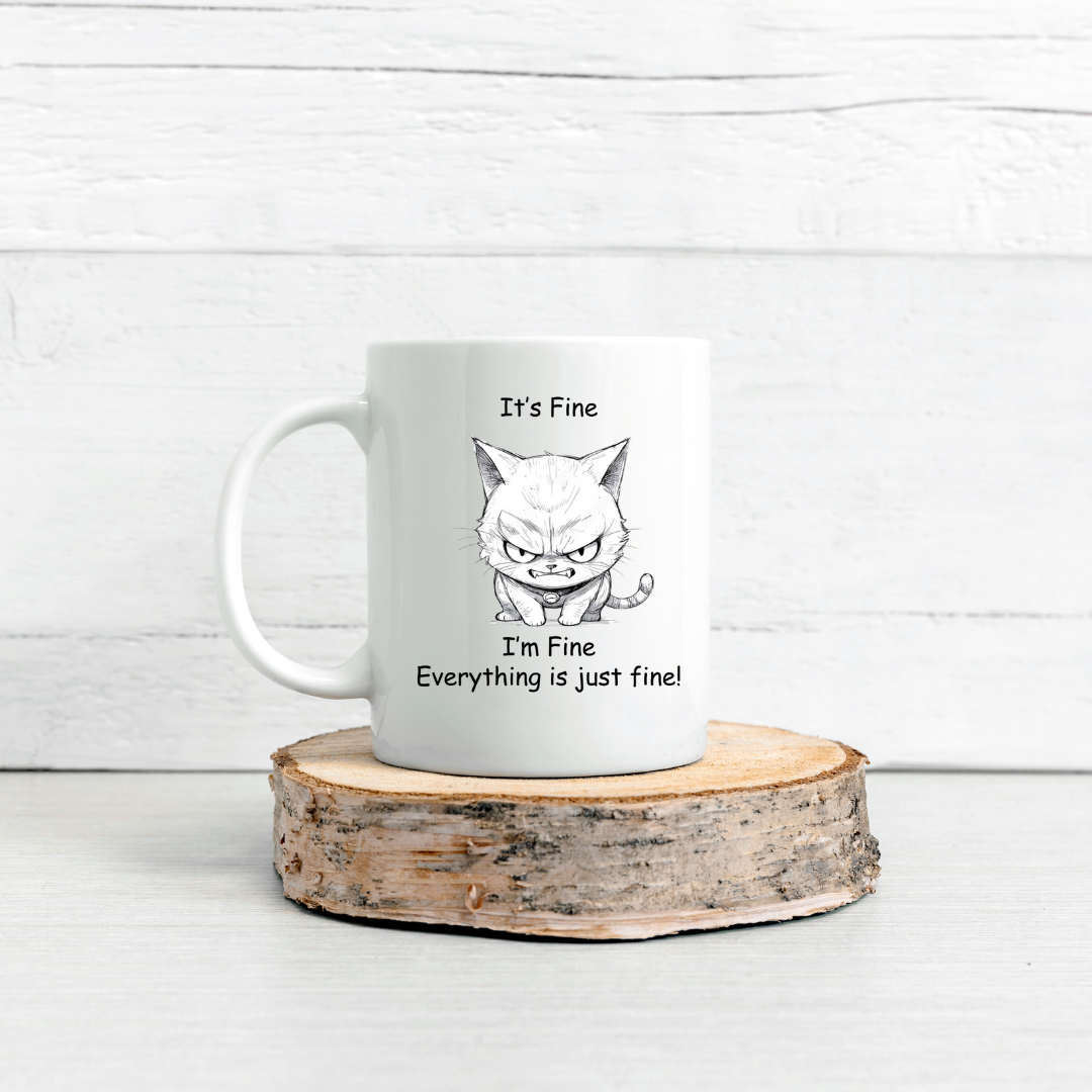 I'm Fine Cat 15oz Mug