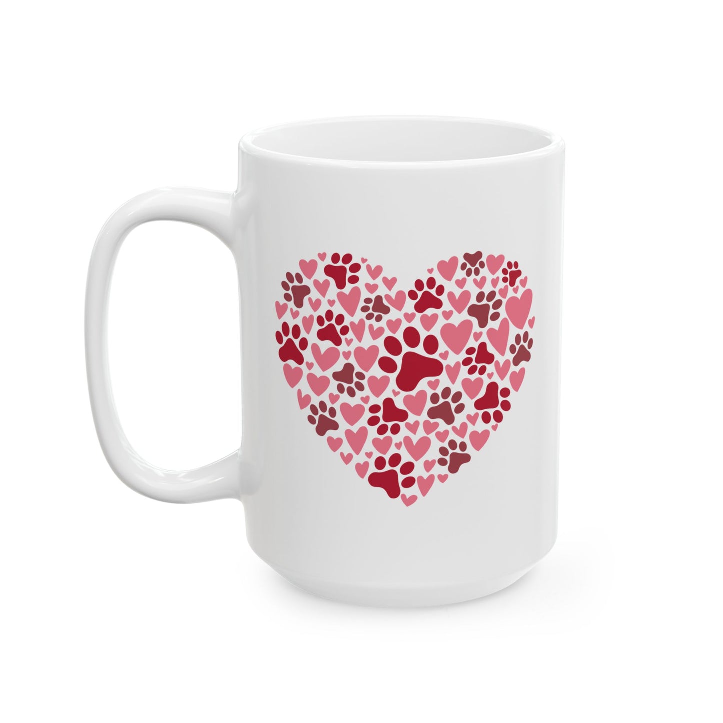 Paw Heart Mug, (11oz, 15oz)