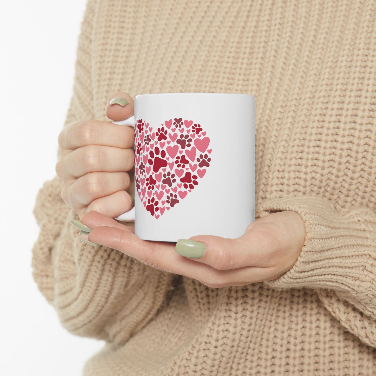 Paw Heart Mug, (11oz, 15oz)