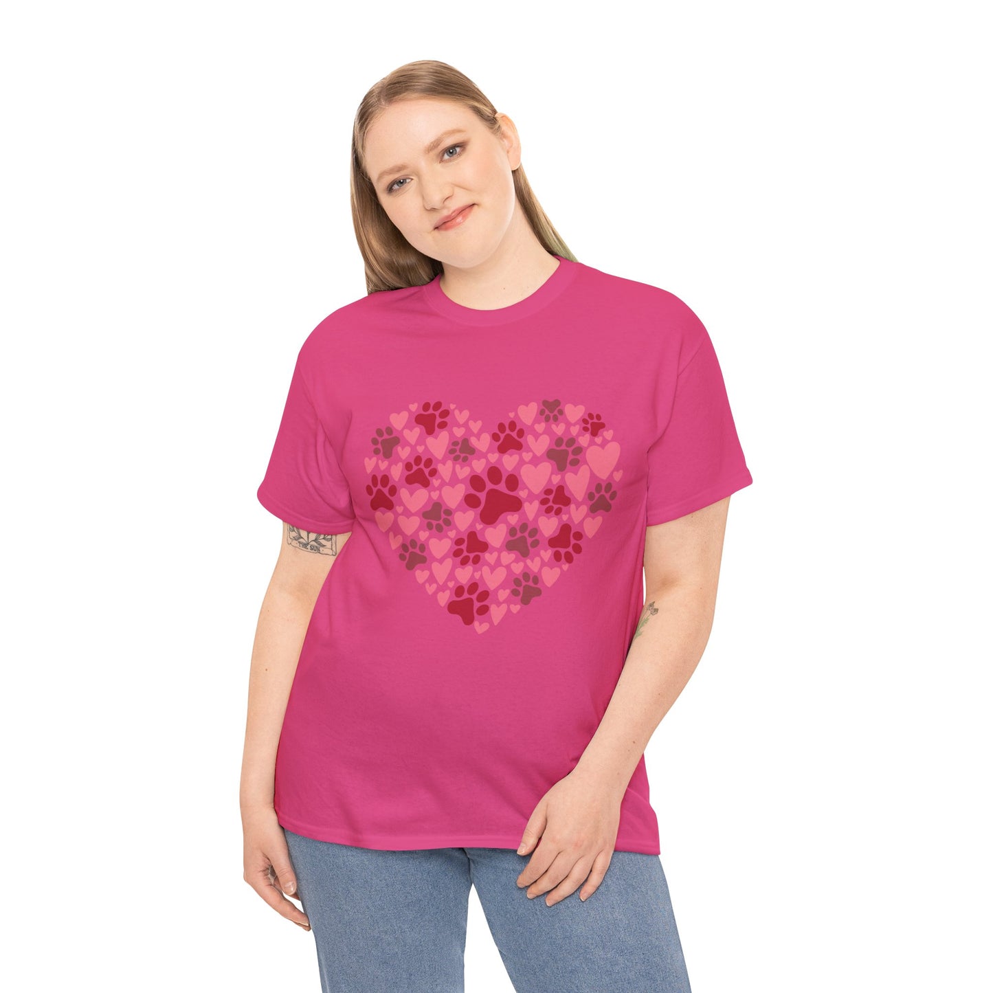 Dog Paw Valentine Cotton Tee