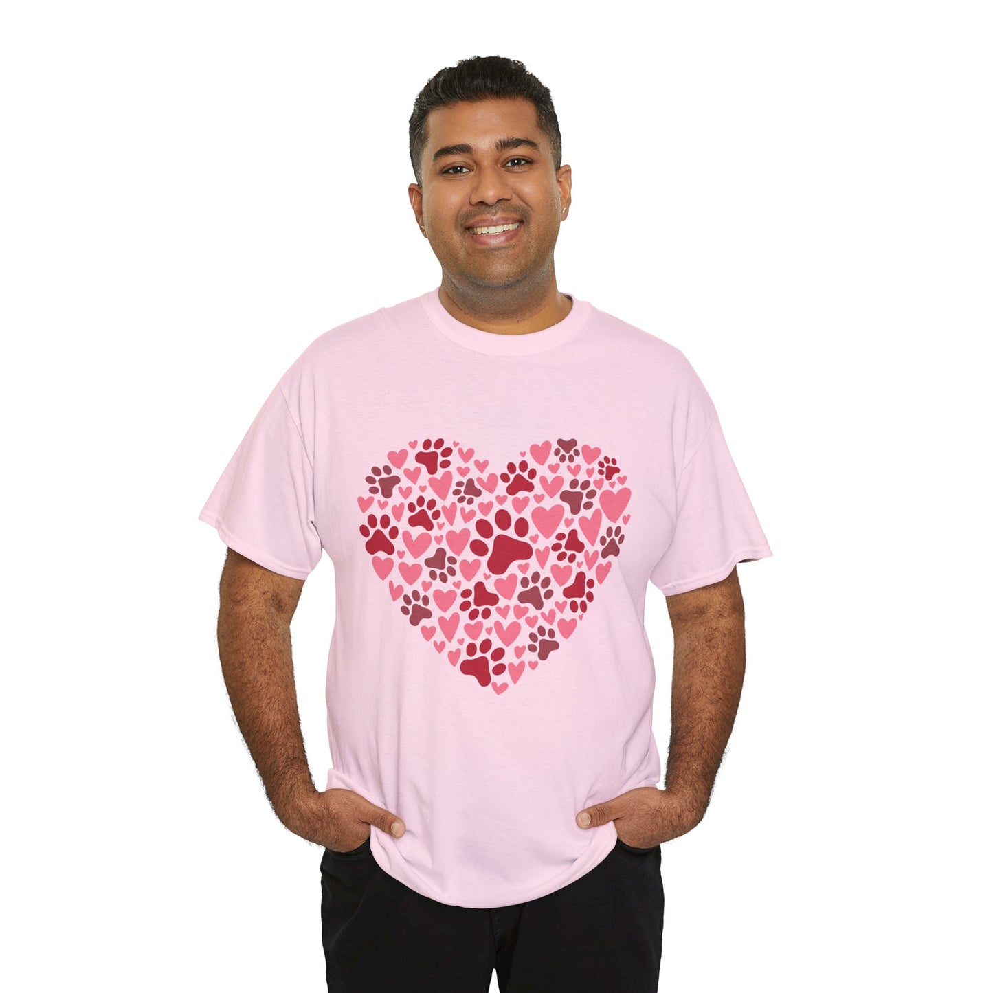 Dog Paw Valentine Cotton Tee