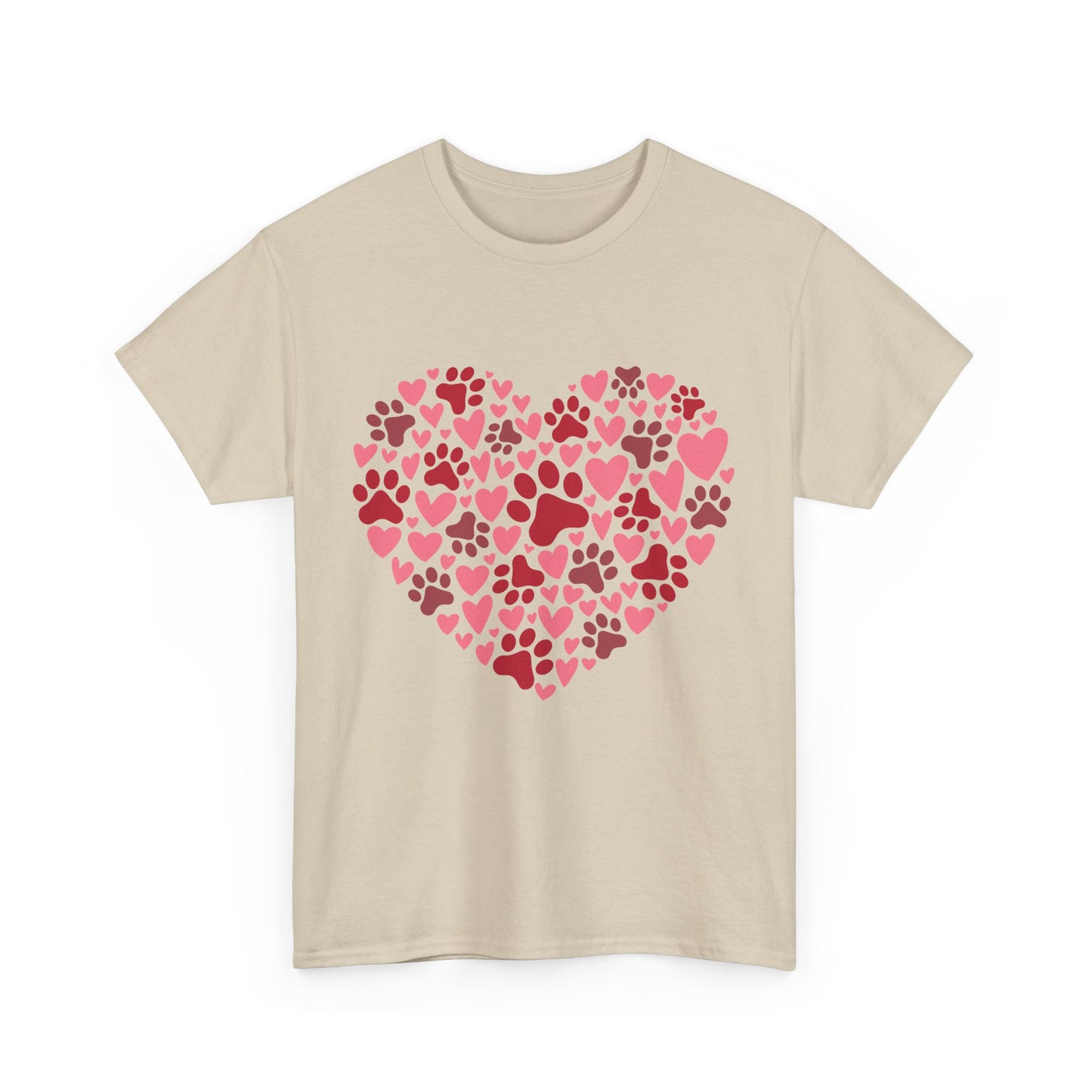 Dog Paw Valentine Cotton Tee