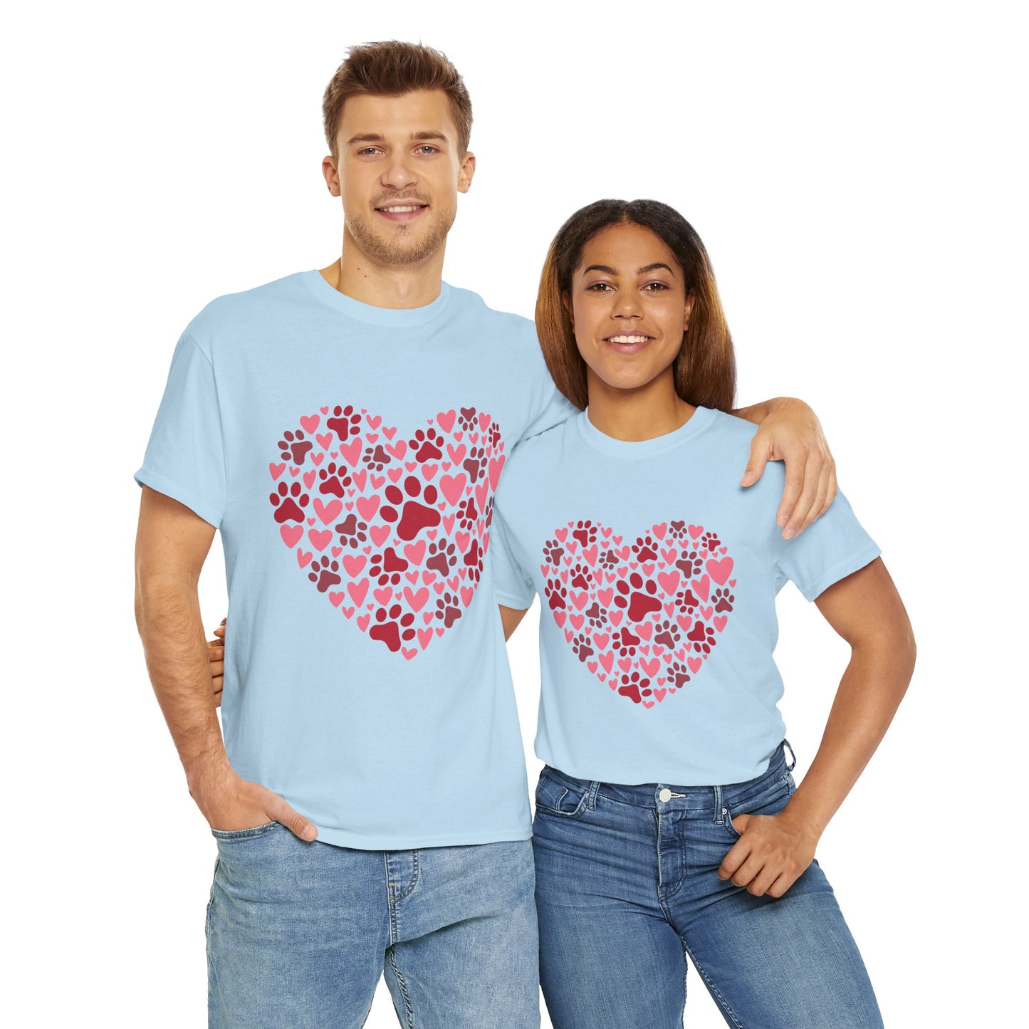 Dog Paw Valentine Cotton Tee