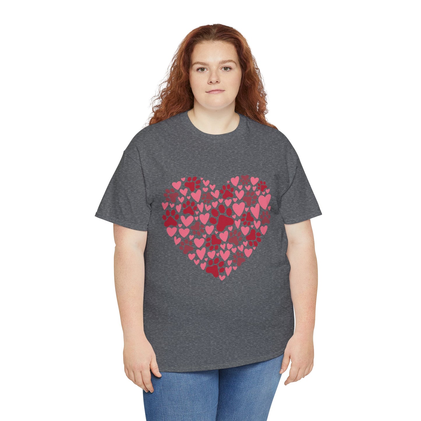 Dog Paw Valentine Cotton Tee
