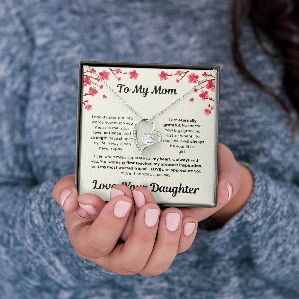 To My Mom Forever Love Necklace Love Son/Daughter