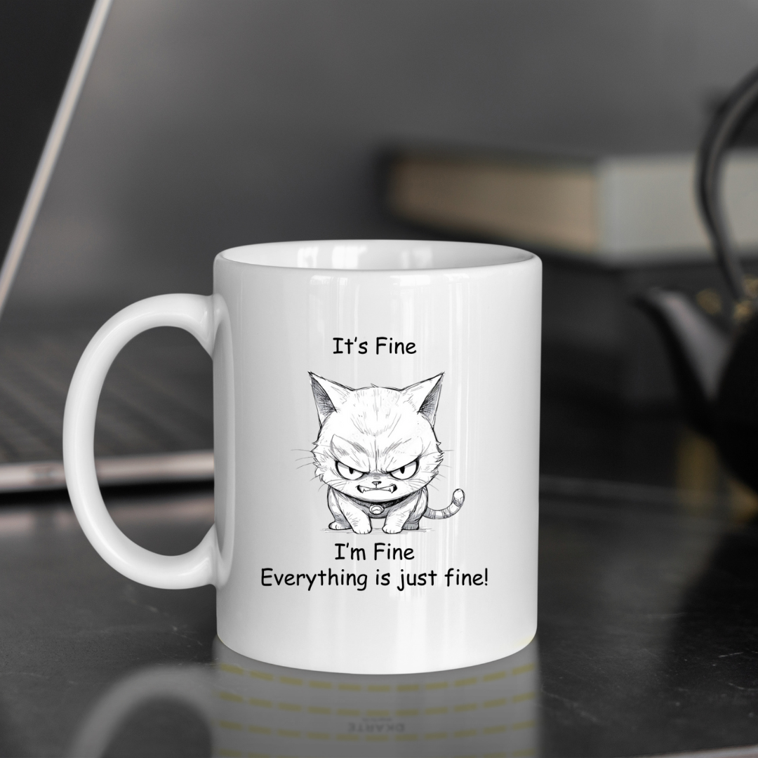 I'm Fine Cat 15oz Mug