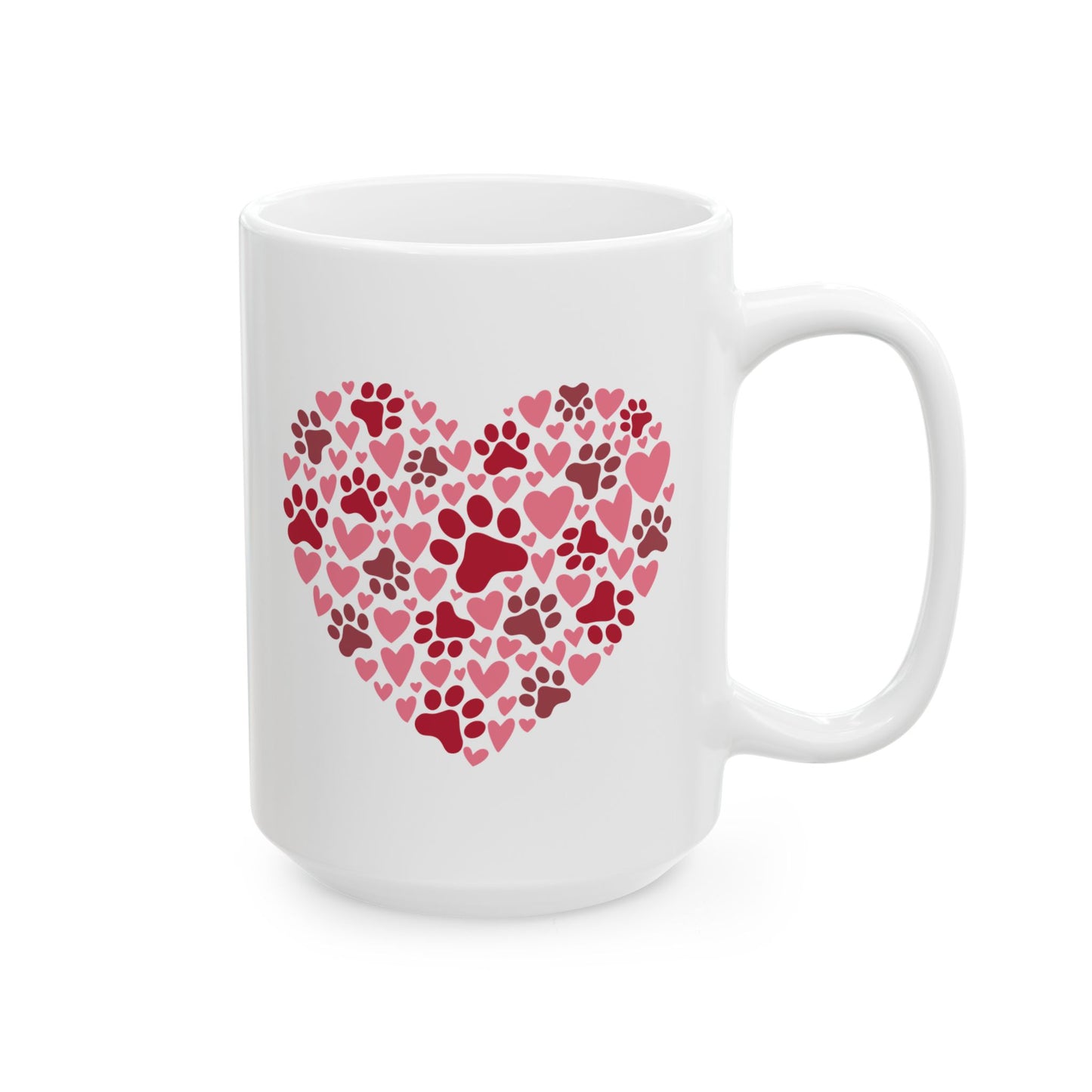 Paw Heart Mug, (11oz, 15oz)