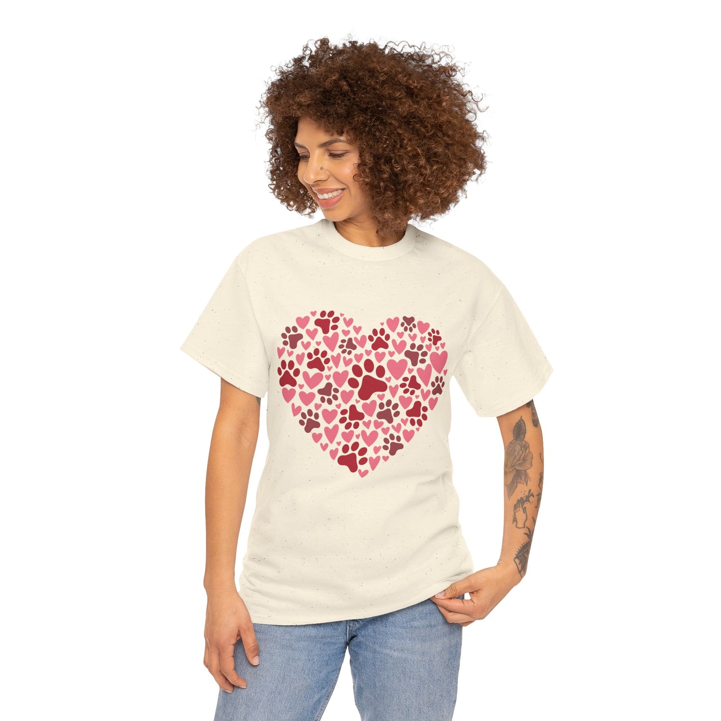 Dog Paw Valentine Cotton Tee