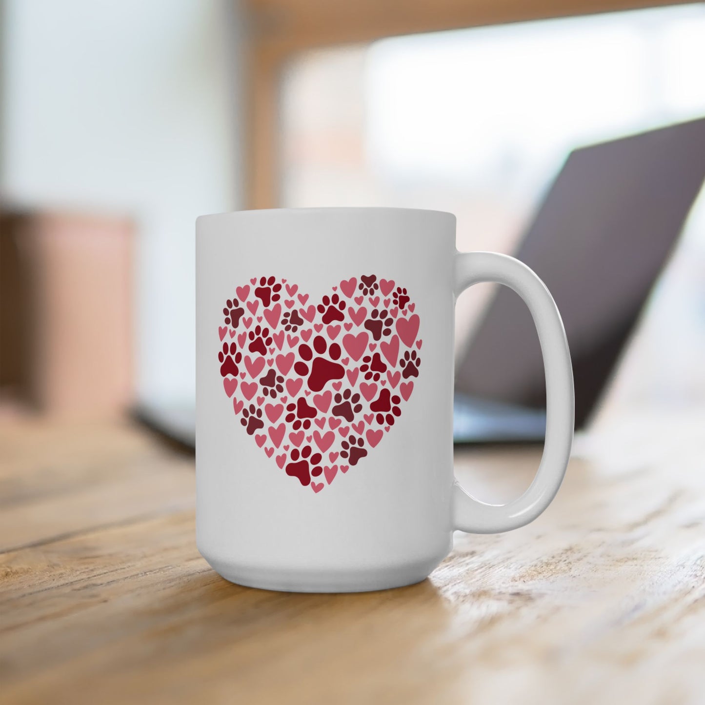 Paw Heart Mug, (11oz, 15oz)