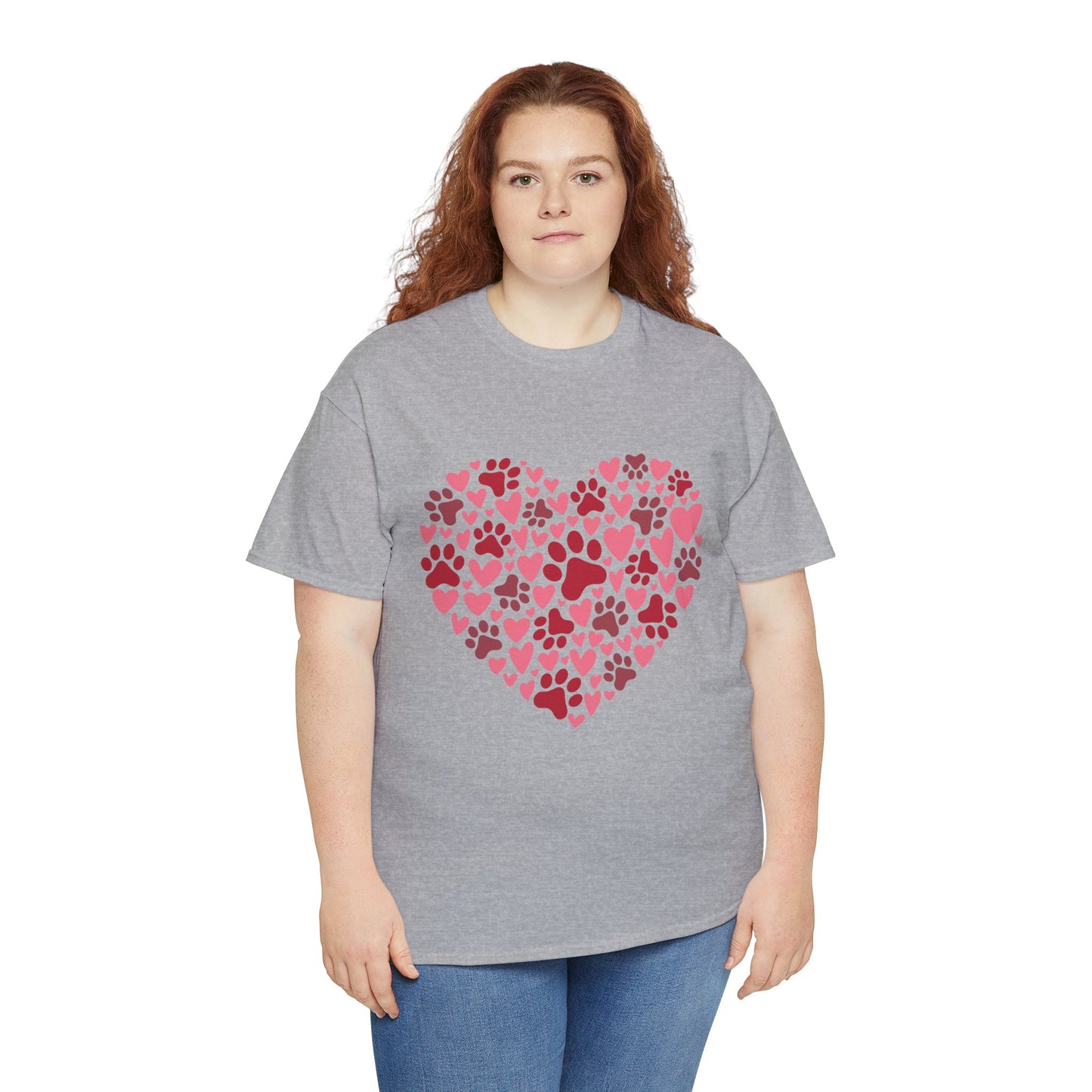 Dog Paw Valentine Cotton Tee