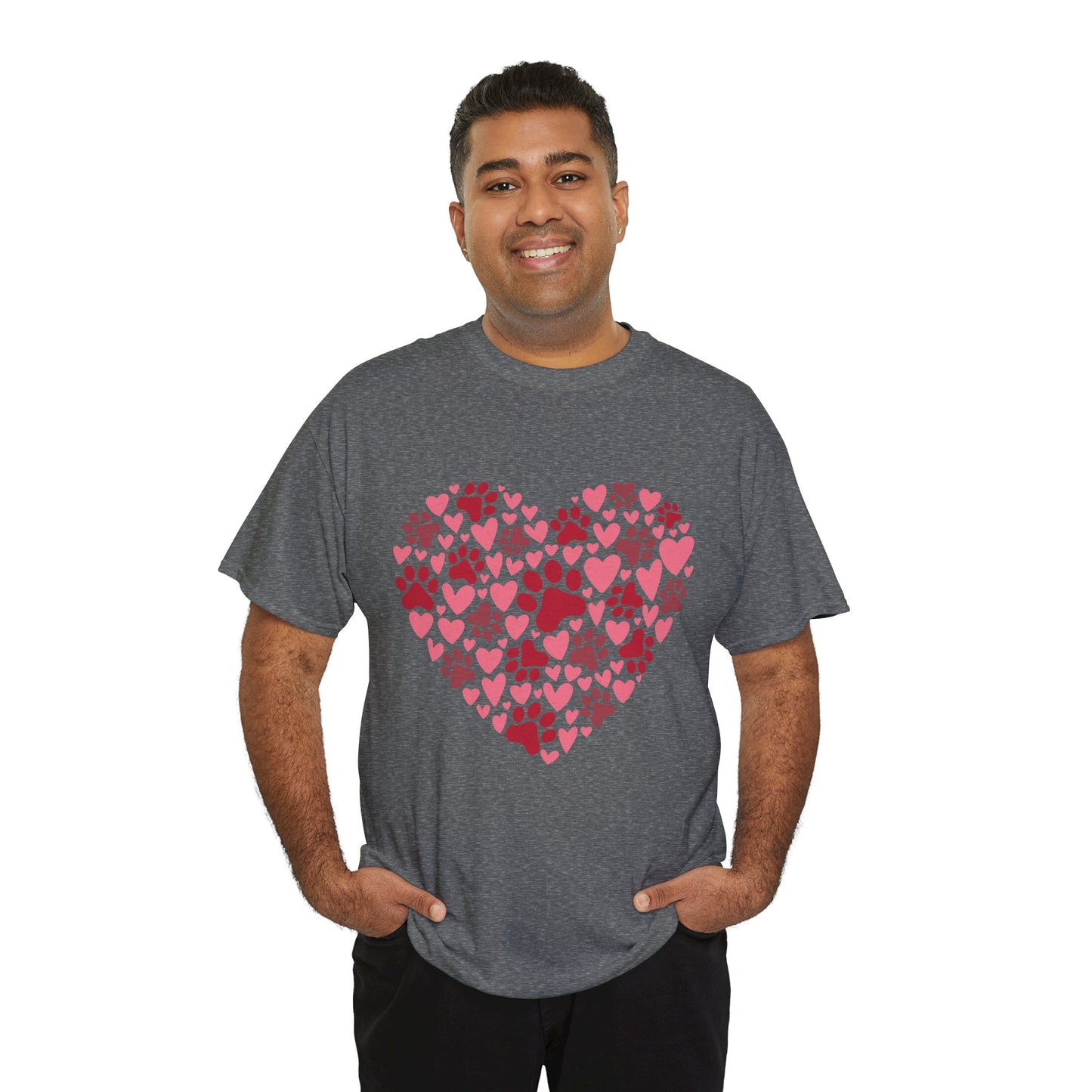 Dog Paw Valentine Cotton Tee