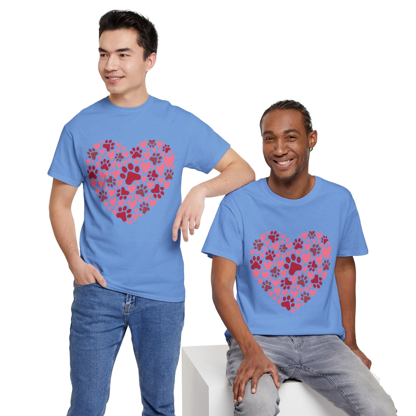 Dog Paw Valentine Cotton Tee