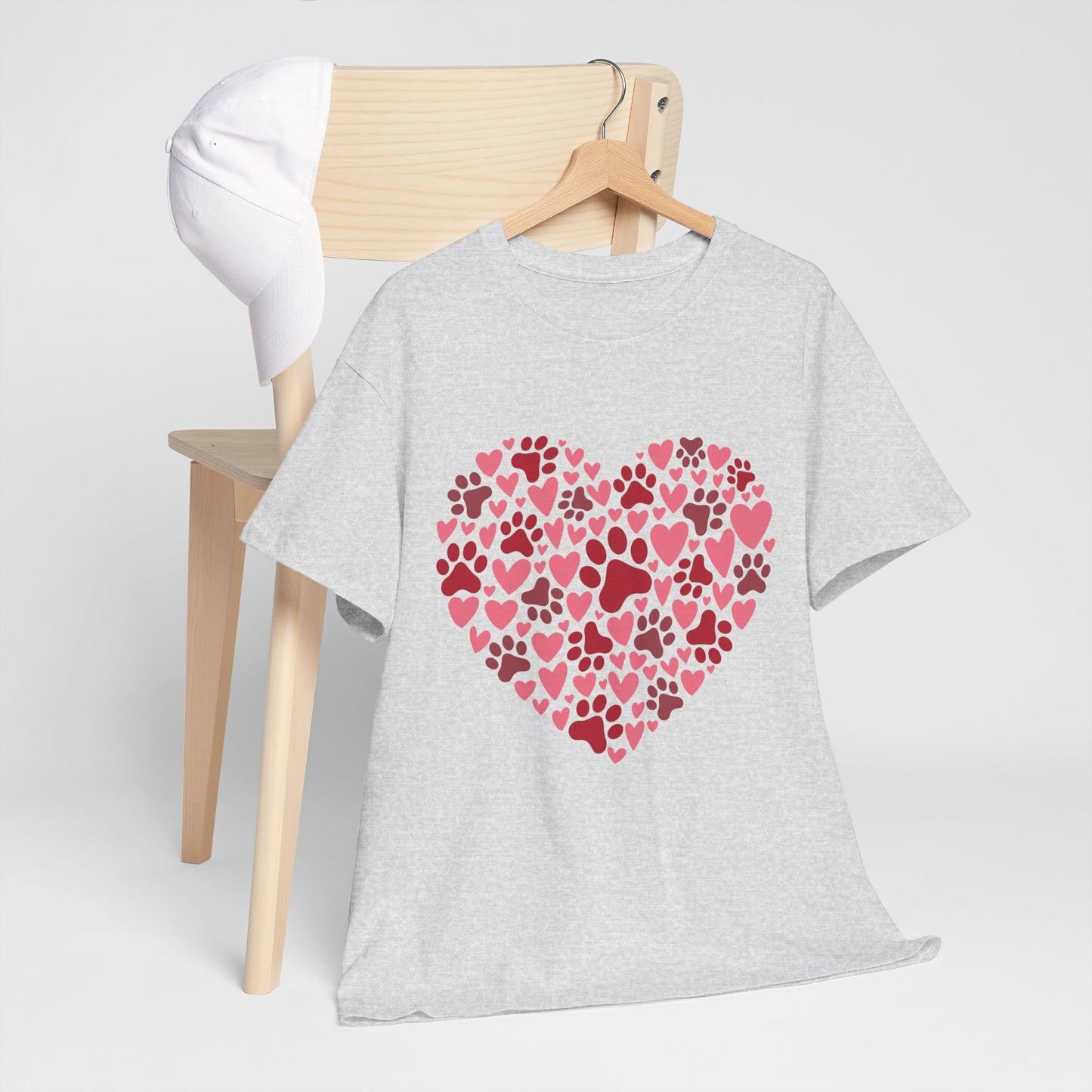 Dog Paw Valentine Cotton Tee