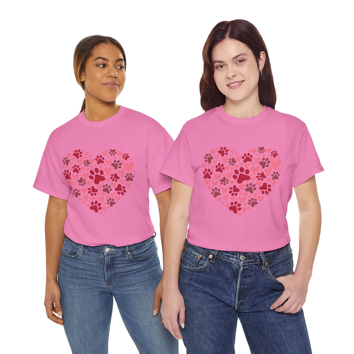 Dog Paw Valentine Cotton Tee