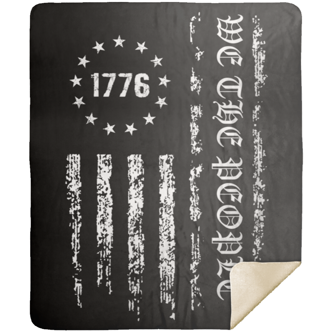 We The People Black and White Blanket