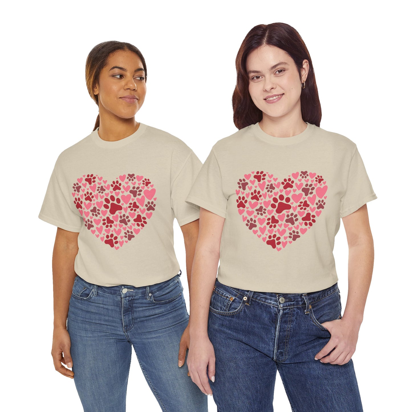 Dog Paw Valentine Cotton Tee