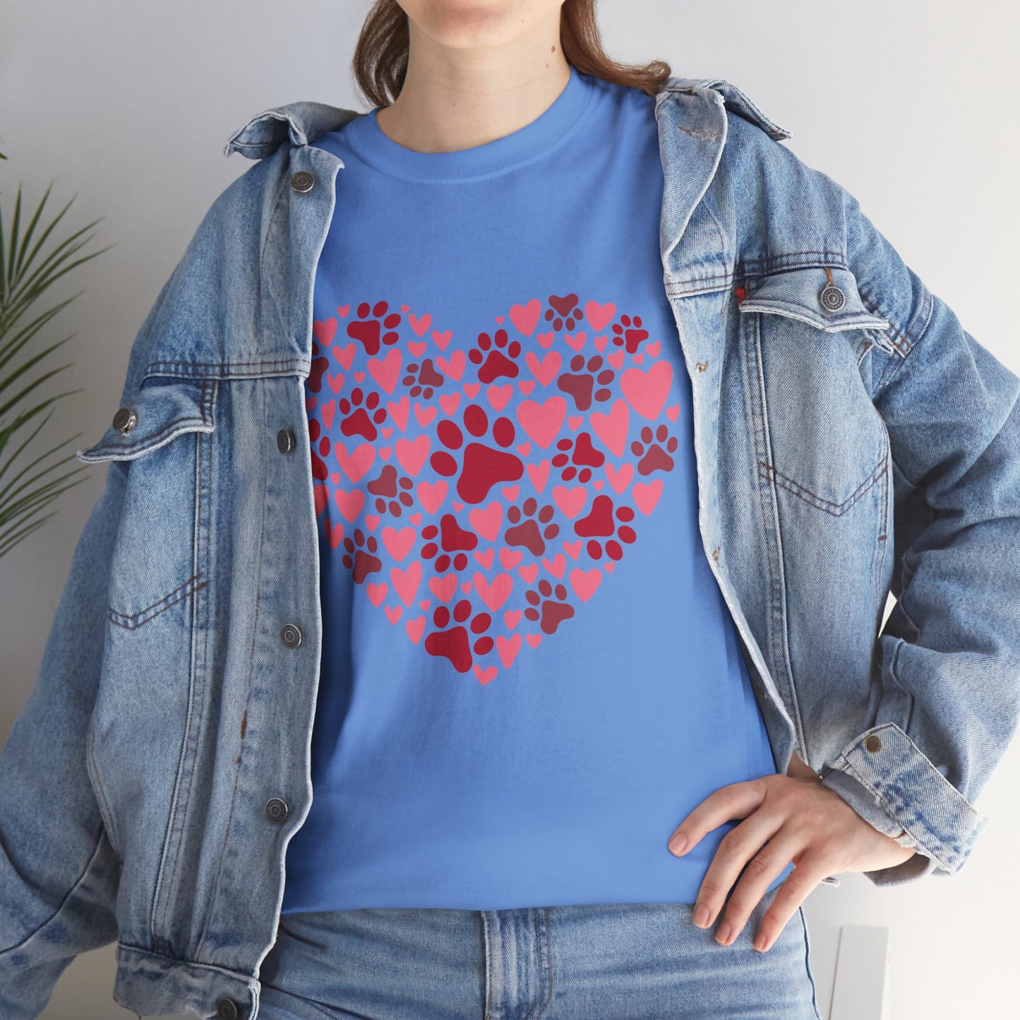 Dog Paw Valentine Cotton Tee