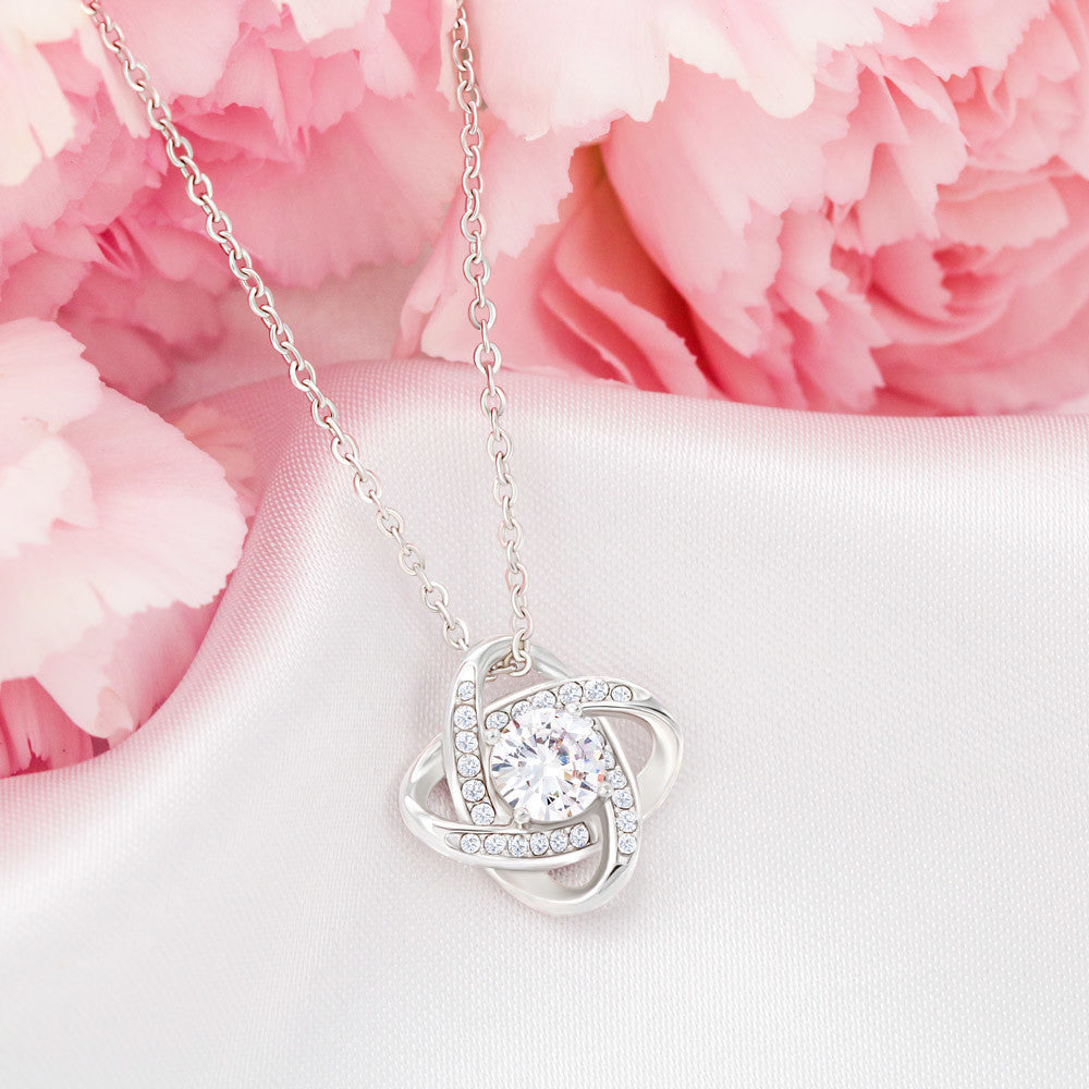 To My Mom Love Knot Necklace Love Son/Daughter