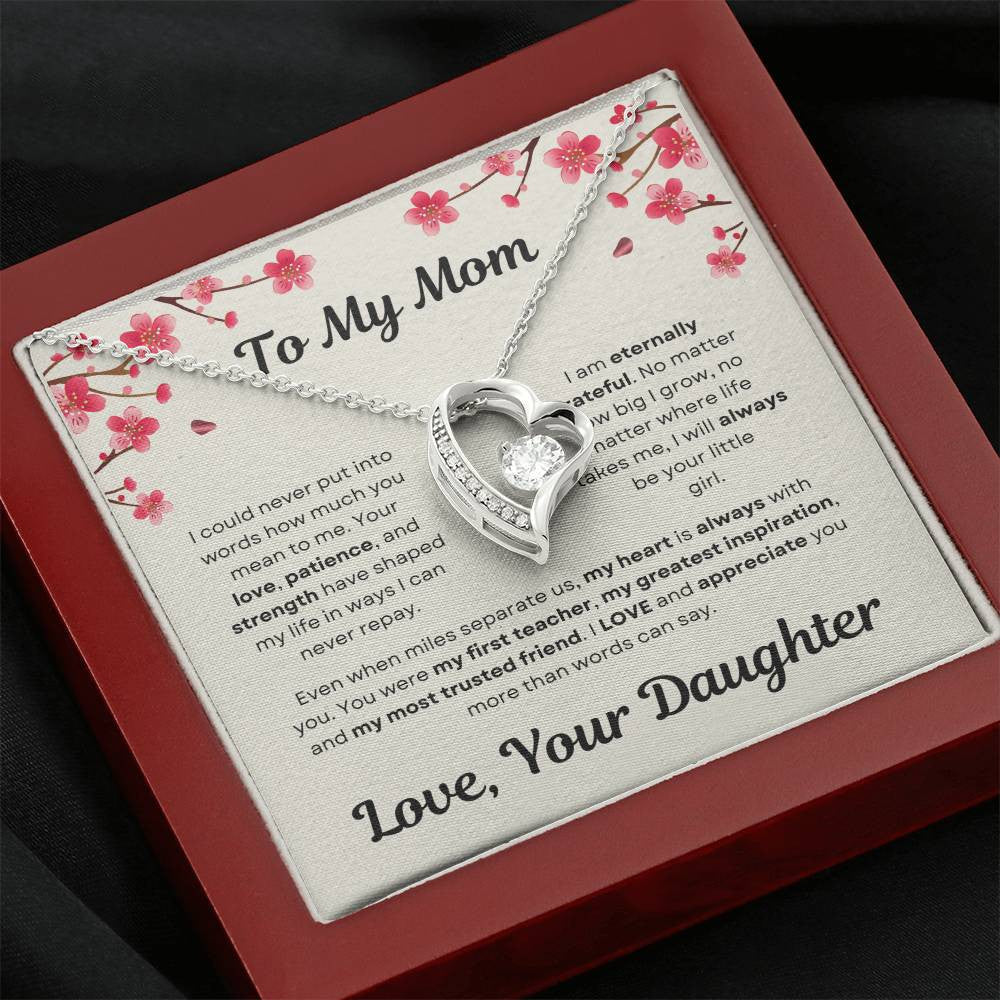To My Mom Forever Love Necklace Love Son/Daughter