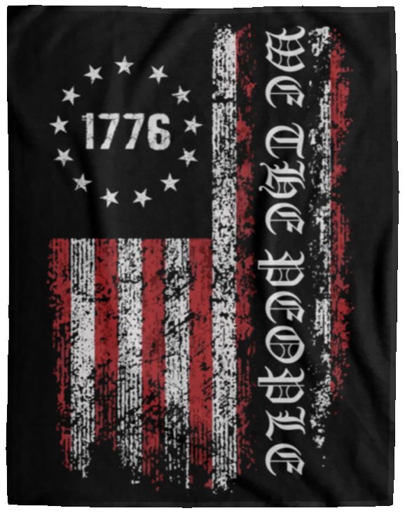We The People Red/White/Black Blanket