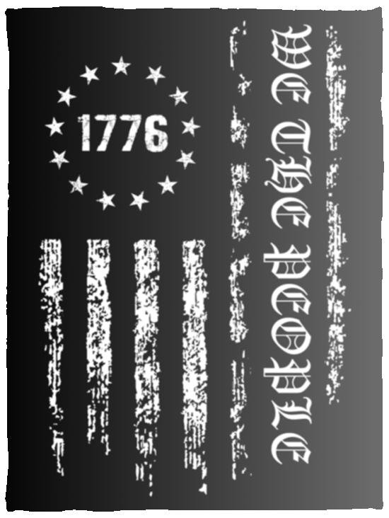 We The People Black and White Blanket