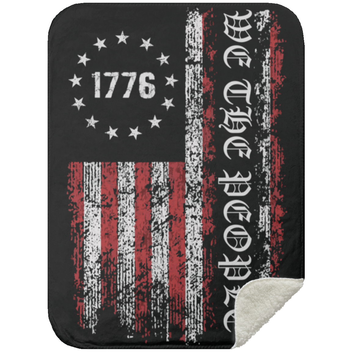 We The People Red/White/Black Blanket