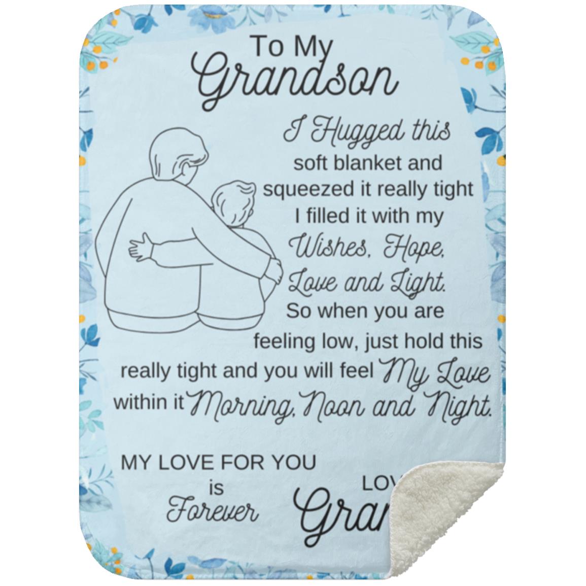 To My Grandson Blanket