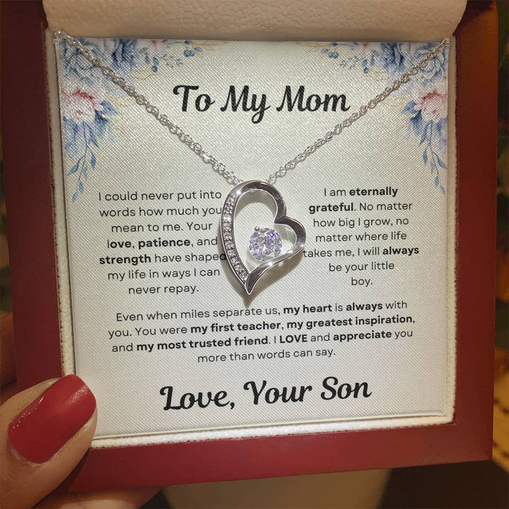 To My Mom Forever Love Necklace Love Son/Daughter