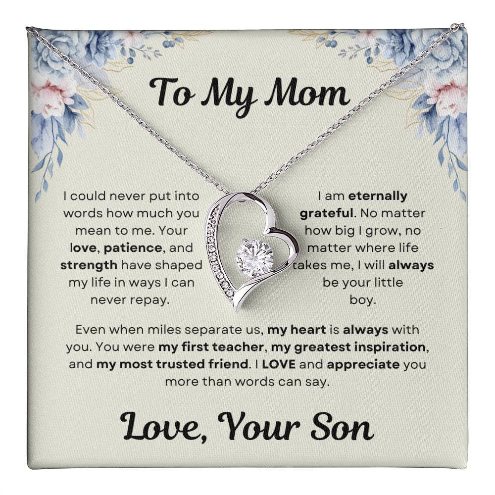 To My Mom Forever Love Necklace Love Son/Daughter