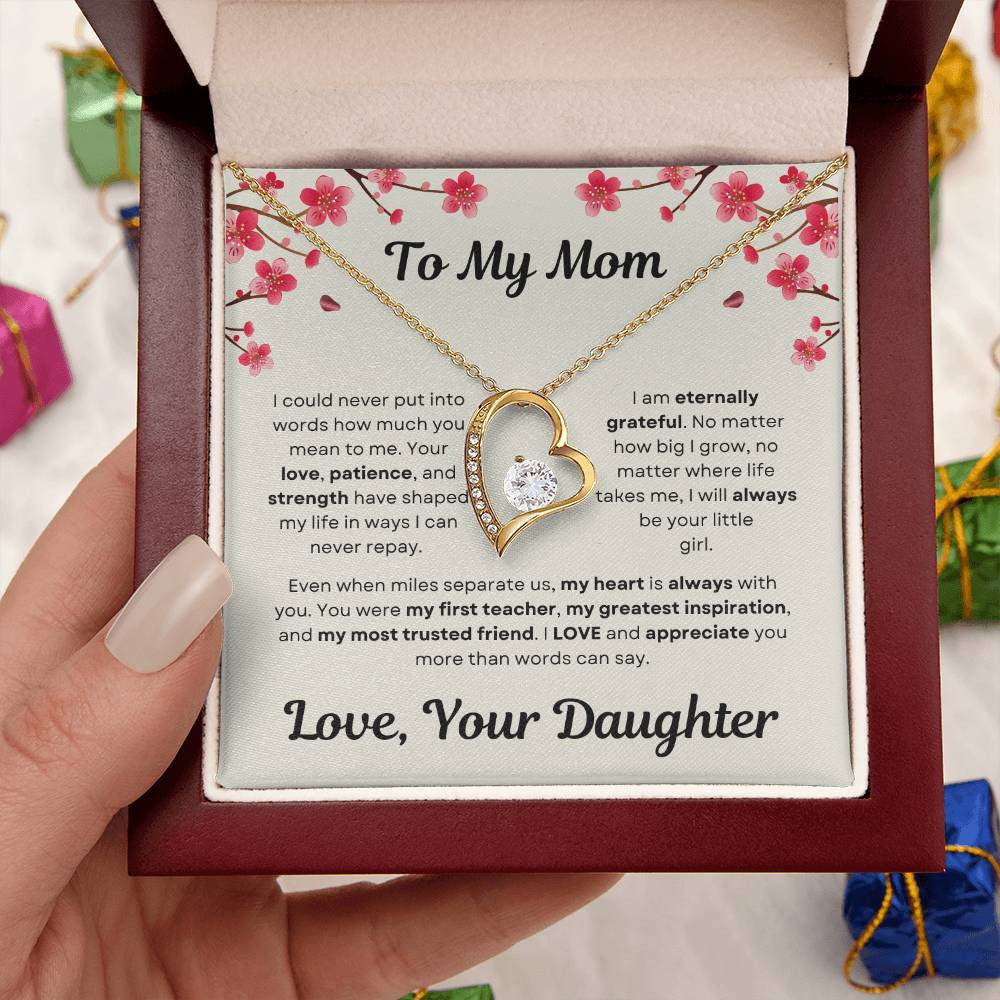 To My Mom Forever Love Necklace Love Son/Daughter