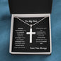 To My Son Cross Necklace Ball Chain