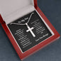To My Son Cross Necklace Ball Chain