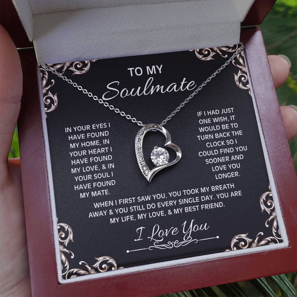 To My Soulmate Heart Necklace
