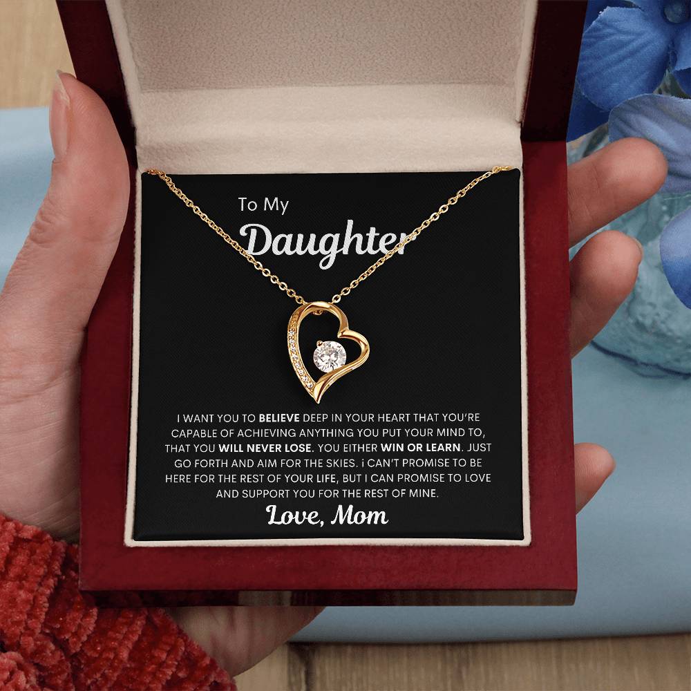 To My Daughter Love Mom Necklace
