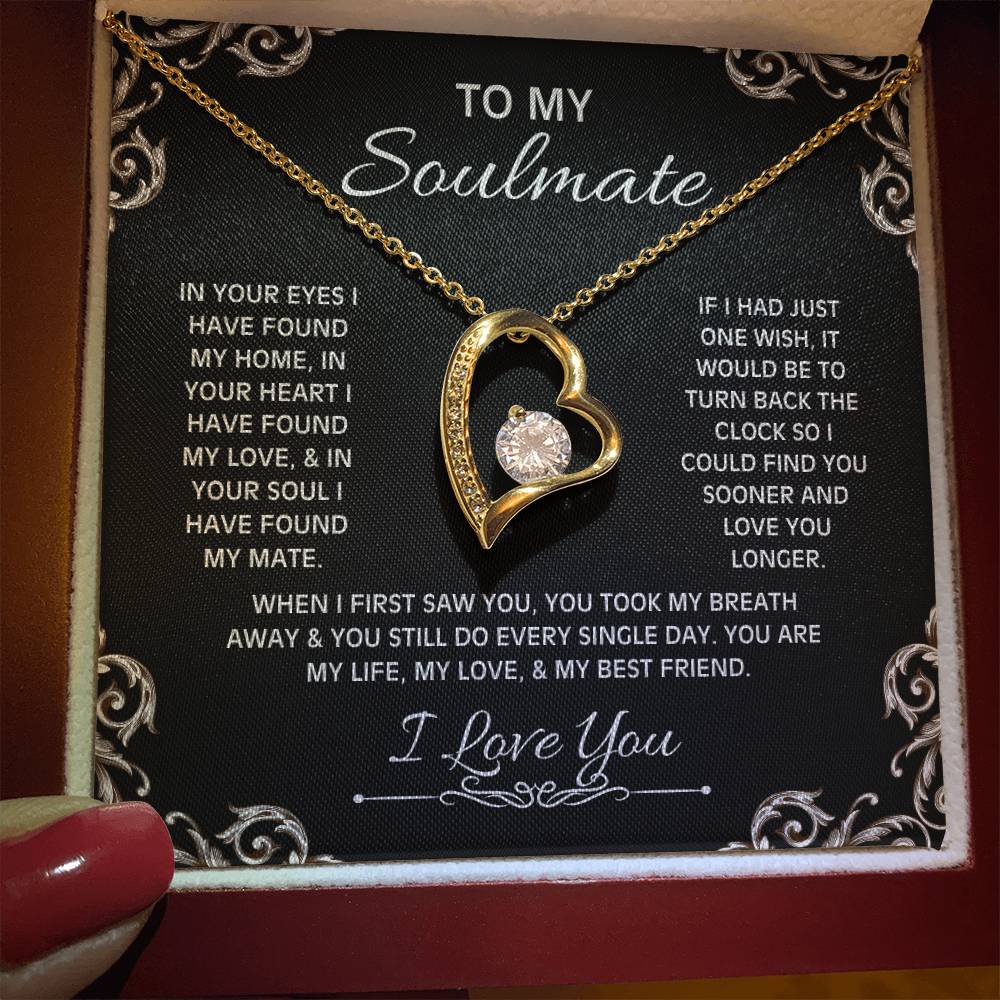 To My Soulmate Heart Necklace