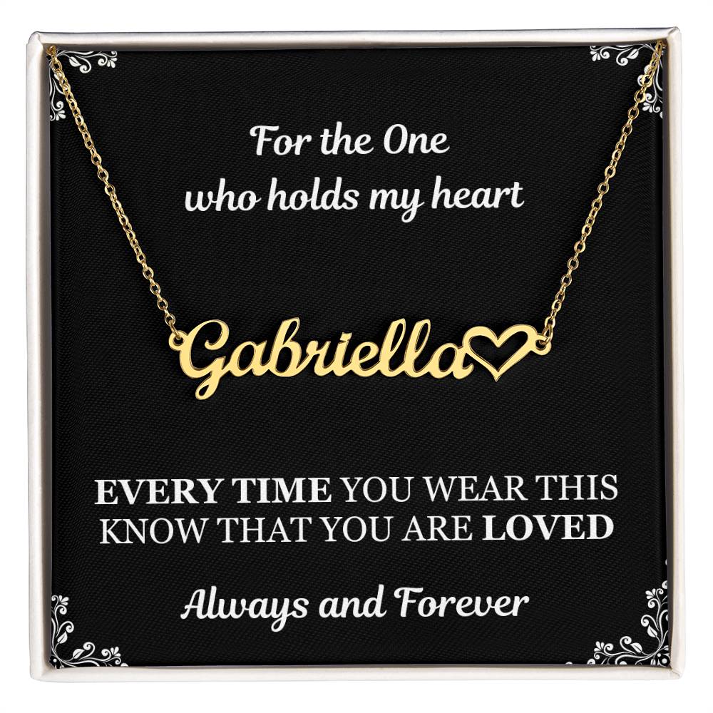 For The One Personalized Necklace/Him or Her