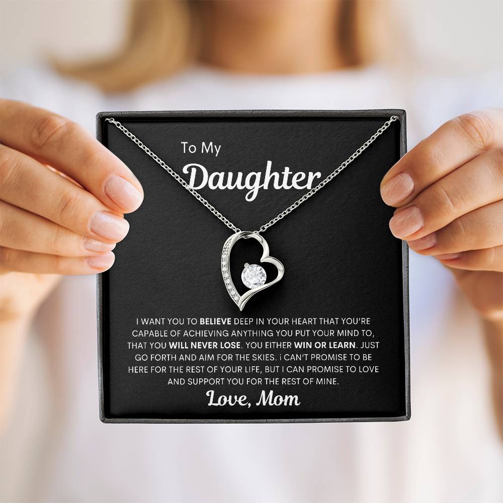 To My Daughter Love Mom Necklace