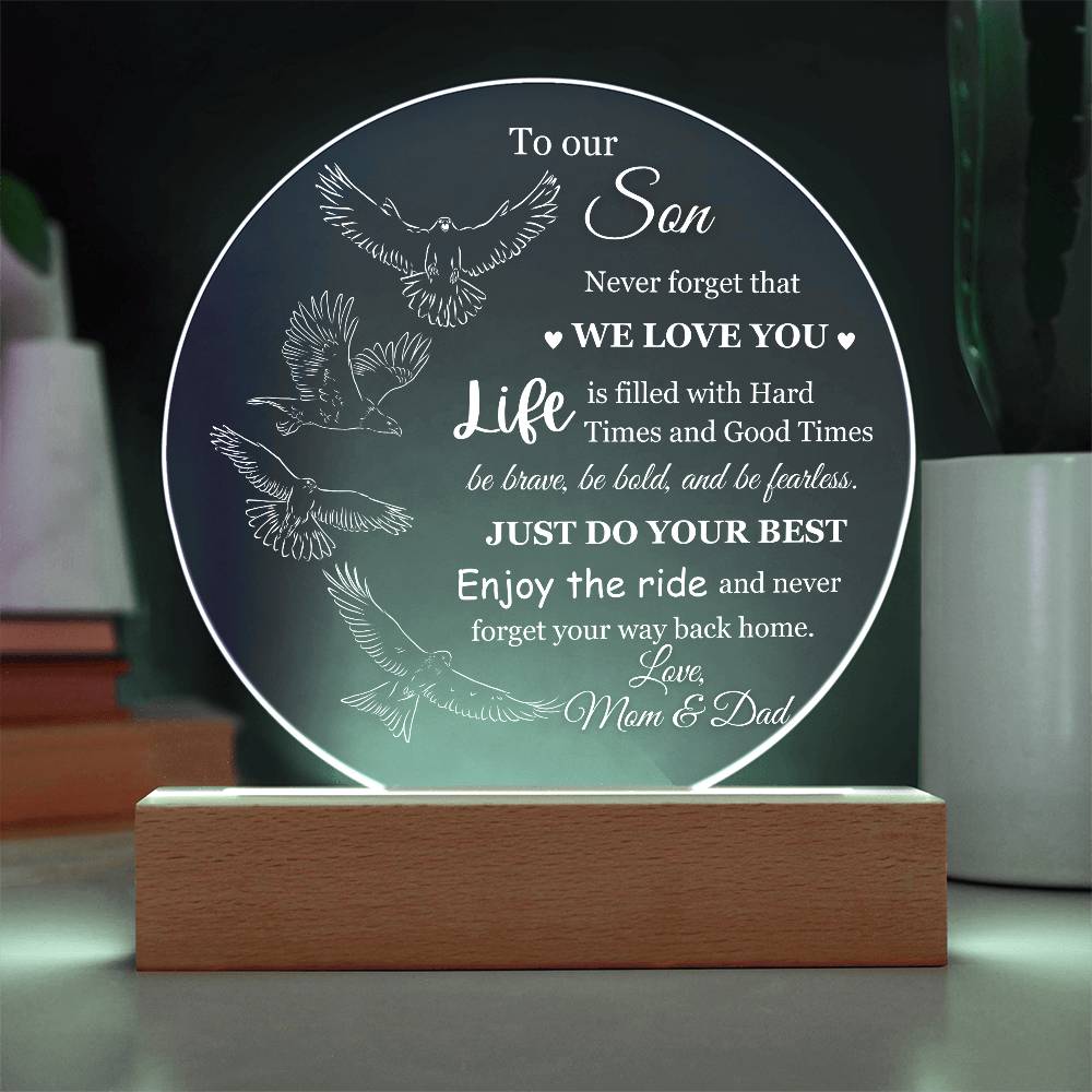 To Our Son Love Mom & Dad Acrylic Lamp