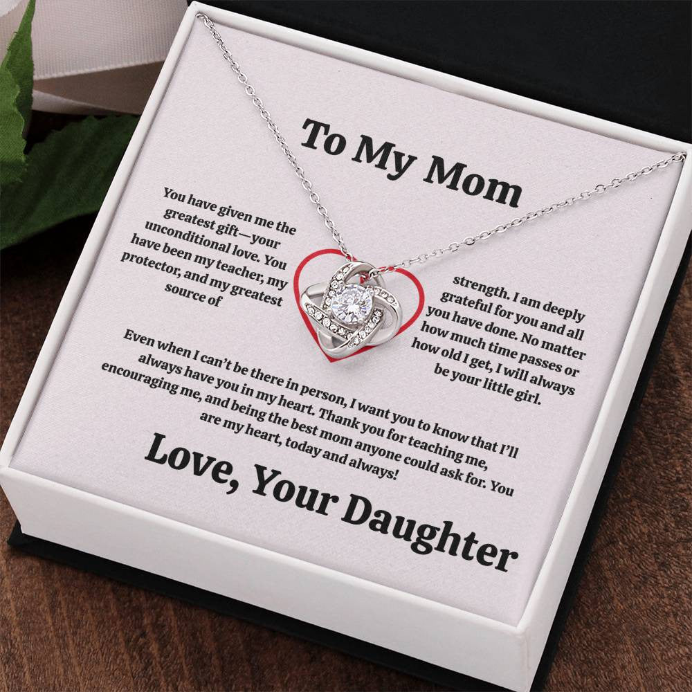 Mom Love Knot Necklace From Son/Daughter