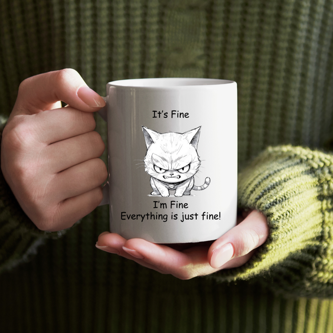 I'm Fine Cat 15oz Mug