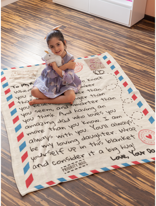 To My Daughter | Love Dad Letter Blanket