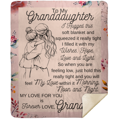 To My Granddaughter Blanket, Fleece and Sherpa