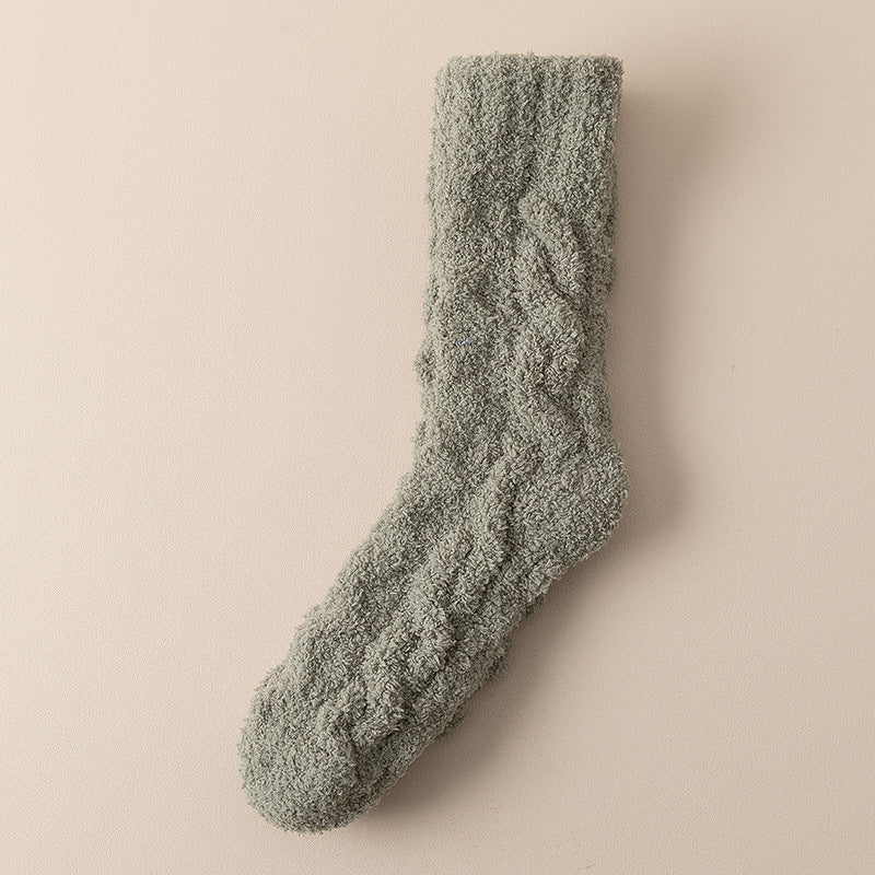 Winter Warm Fuzzy Coral Fleece Socks