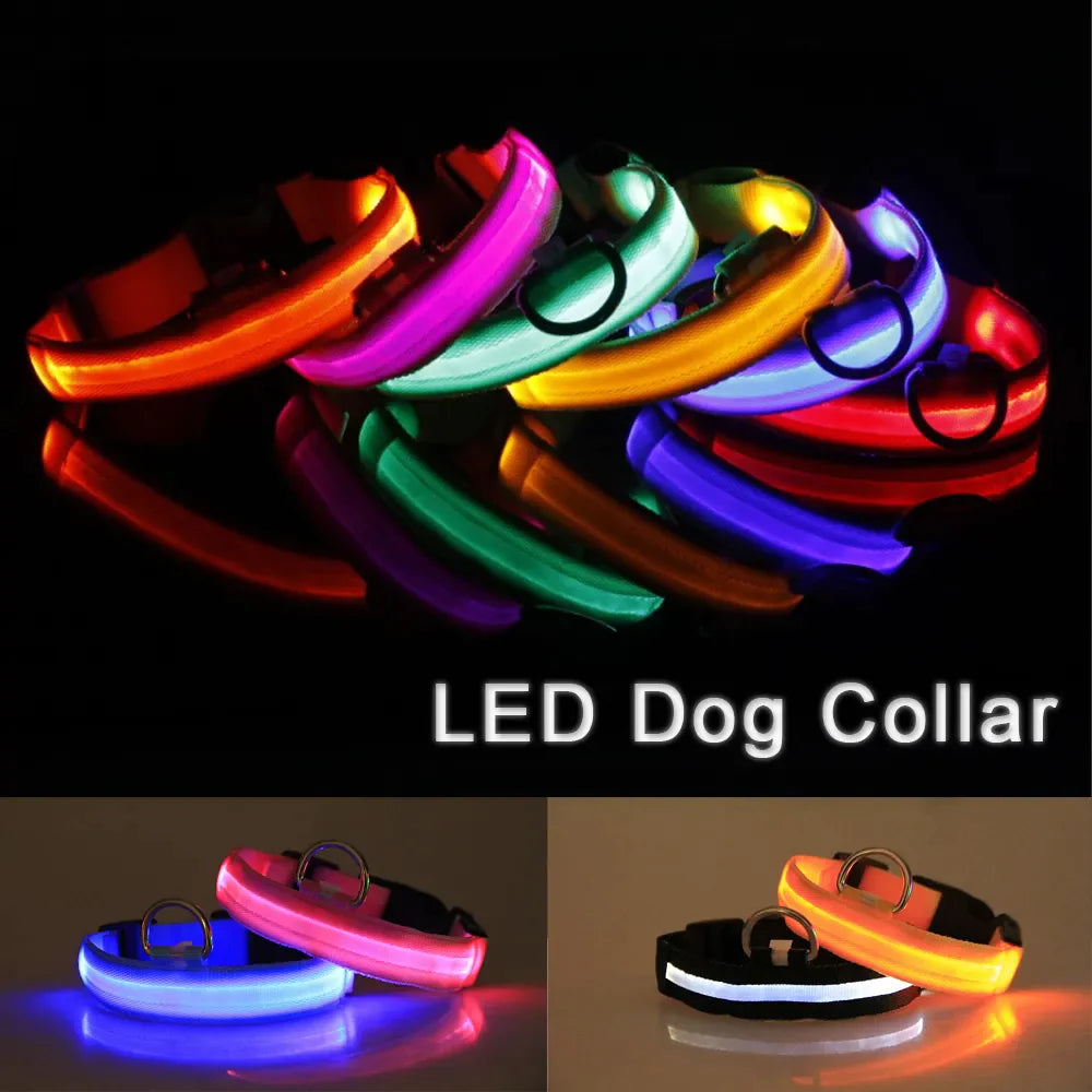 LED Adjustable Dog Safety Collar, Waterproof