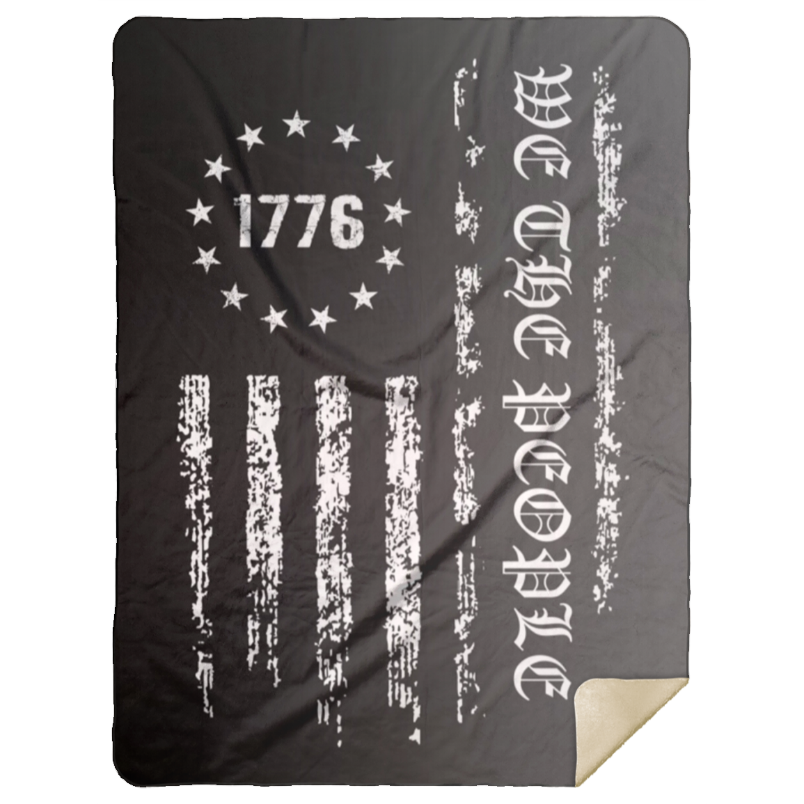 We The People Black and White Blanket