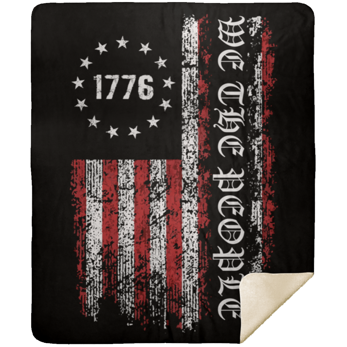 We The People Red/White/Black Blanket