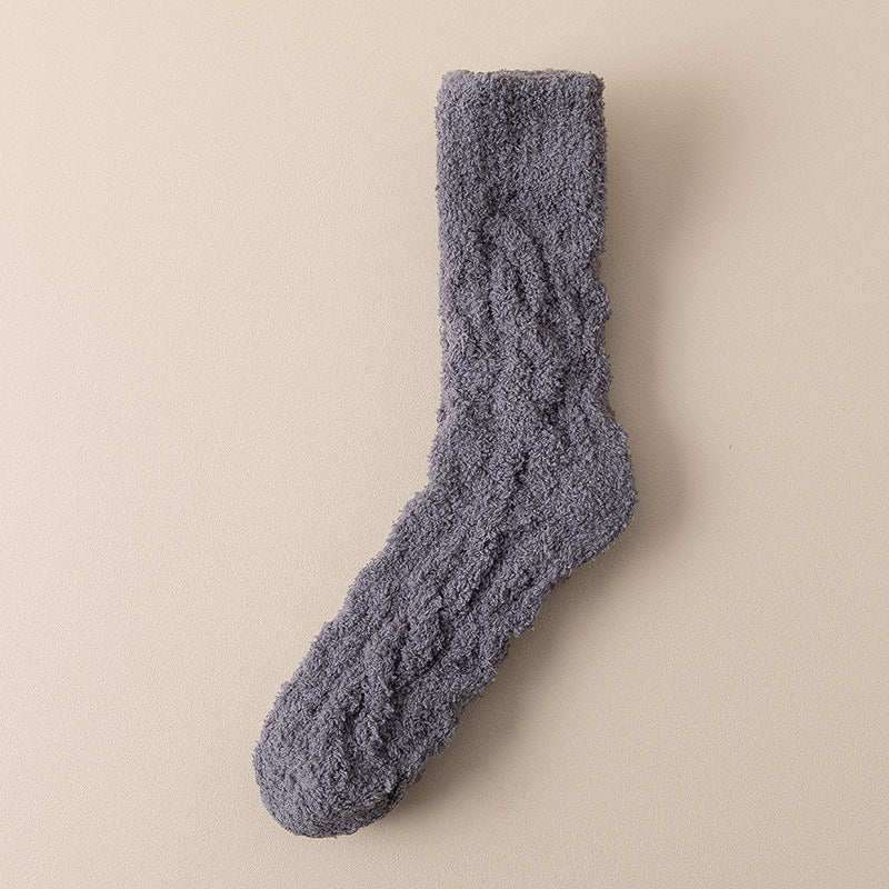 Winter Warm Fuzzy Coral Fleece Socks