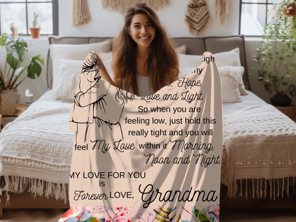 To My Granddaughter Blanket, Fleece and Sherpa