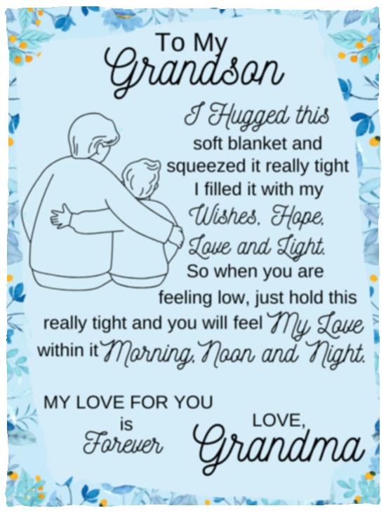 To My Grandson Blanket