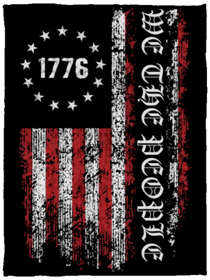 We The People Red/White/Black Blanket